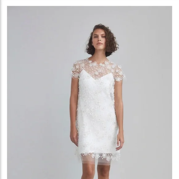 amsale little white dress this stunning sheath is complete with darted bodice and pencil skirt in luminous Duchess satin Amsale Little White Dress LW140"